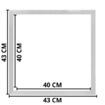 Alçapão De Alumínio 40x40 (Sem Tampa) Para Forro Drywall e PVC - Imagem 2