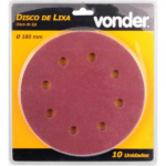 Disco Lixa G.180 P/Lixad Lpv750 C/10 Vonder - Imagem 2