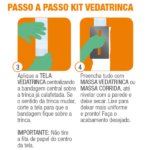 Kit Veda Trinca Sistema Para Tratamento De Trincas Massa Acrílica 1,2Kg + Tela Tapa Buraco 25cm x 5m Mactra - Imagem 3