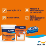 Kit Veda Trinca Sistema Para Tratamento De Trincas Massa Acrílica 1,2Kg + Tela Tapa Buraco 25cm x 5m Mactra - Imagem 4