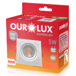 Luminária Superled Spot Quadrado 5W 6400K Branco Fria Ourolux 05602A