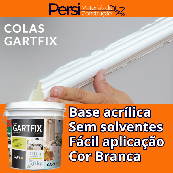 15245897534-cola-gart.png Cola Gartfix Para Rodapé Poliestireno E Moldura Isopor 5Kg - Imagem 3