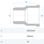 Adaptador Soldável Curto com Bolsa e Rosca 25X3/4