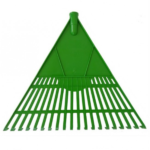 Vassoura Plástica Verde 22dentes Com Cabo Para Jardim - Imagem 2