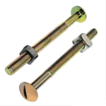 Parafuso Cama Fenda Com Porca - 1/4-20 X 120 Unc Bicromatizado Belenus