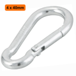 Mosquetão Com Trava 4 x 40mm Galvanizado - Bellift - Imagem 2