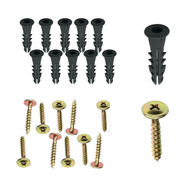 15331984270-parafuso-com-bucha-6-plastica-com-aba-pacote-10-unidades.png Parafuso Com Bucha 6 Plástica Com Aba Pacote 10 Unidades - Imagem 1