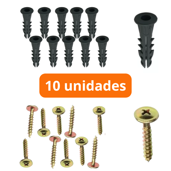 15331984279-parafuso-com-bucha-6-plastica-com-aba-pacote-10-unidades-jundiai.png Parafuso Com Bucha 6 Plástica Com Aba Pacote 10 Unidades - Imagem 2