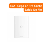 Pro Placa C/ Suporte  4x2 - Cega C/ Pré Corte Saída De Fio - Alumbra - Imagem 2