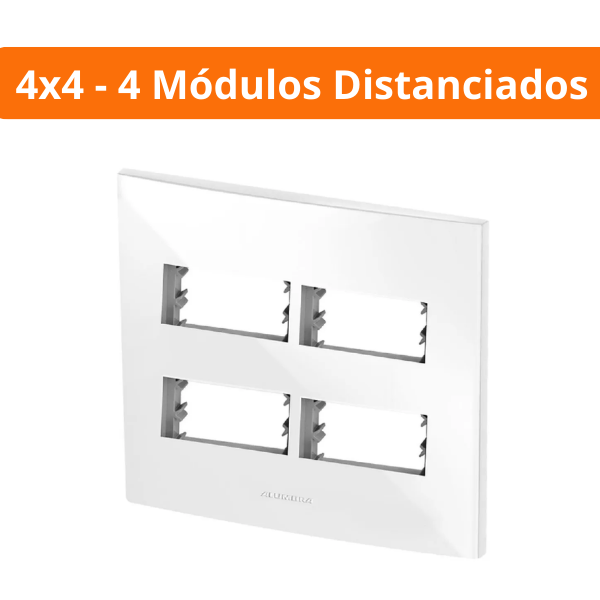 15332599611-alumbra-pro-placa-c-suporte-4x4-4-modulos-distanciados-itu.png Pro Placa C/ Suporte 4x4 - 4 Módulos Distanciados - Alumbra - Imagem 2