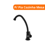 Torneira Plástica Preta BM P/ Pia Cozinha Mesa SHK DN15 - Japi - Imagem 2