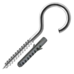 Gancho Com Bucha 8 - 1 Unidade