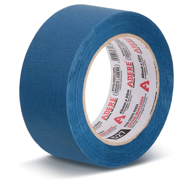 15336590665-fita-crepe-azul-p-pintura-pro-48x50-527s-adere-jundiai.png Fita Crepe Azul P/ Pintura Pro 48x50 527s - Adere - Imagem 1