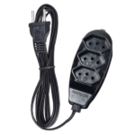 Extensão Elétrica Tripla Paralela 2x0,75 Preta 10m 562 - Naticon - Imagem 2