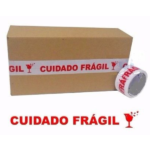 Fita Adesiva Para Embalagens Impressa Cuidado Frágil 48mmX50M - Koretech - Imagem 2