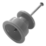 Roldana Plástica 24X24mm Com Prego Isolador Cerca Elétrica
