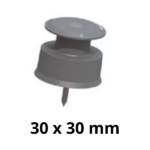 Roldana Plástica 30X30mm Com Prego Isolador Cerca Elétrica - Imagem 2