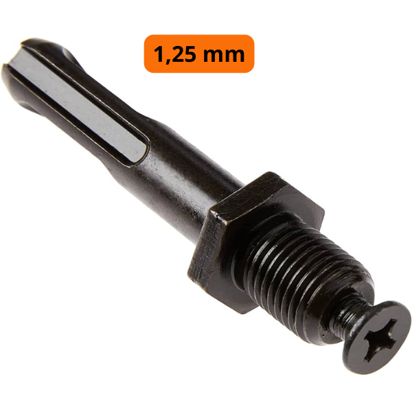 15282262999-adaptador-1-25-mm-para-encaixe-sds-plus-1-pc-mtx-jundiai.png Adaptador 1,25mm Para Broca De Haste Reta Com Encaixe SDS Plus 1 Peça - Mtx - Imagem 2