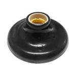 Plafon Para Lâmpada Elétrica 100W Preto Bocal De Porcelana - Romazi