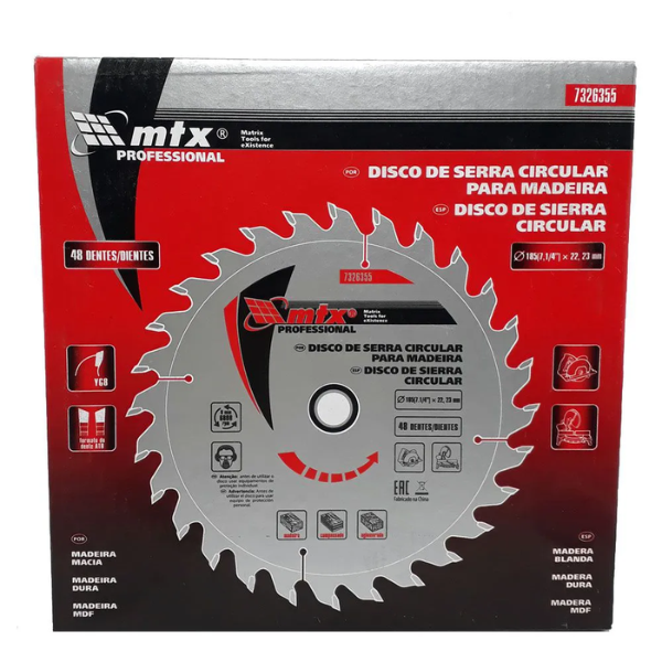 15306444075-disco-serra-circular-110mm-4-38pol-x-22-23mm-24-dentes-mtx-jundiai.png Disco Serra Circular, 110mm (4,3/8POL.) X 22,23mm, 24 Dentes - Mtx - Imagem 1