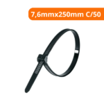 Abraçadeira Nylon Braft Preta 7,6mmx250mm C/50 - Brasfort - Imagem 2