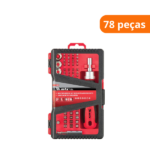 Jogo Universal Com Bits E Soquetes Cromo Vanádio 78 peças - Mtx - Imagem 2