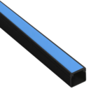 Canaleta 10X10X2000MM C/ Fita Adesiva Black Piano - Alumbra