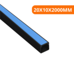 Canaleta 20X10X2000MM C/ Fita Adesiva Black Piano - Alumbra - Imagem 2