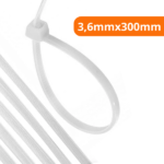 Abraçadeira De Nylon Branca 3,6mmx300mm Com 100 Peças - Melfi - Imagem 2