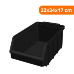 Caixa Bin 7 22x34x17 Preta - Imagem 2
