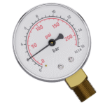 Manômetro De Aço Inoxidável 1/4