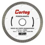 Disco Corte De Diamantado Porcelanato Turbo 110mm 4.3/8 60863 - Cortag