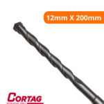 Broca Com Ponta De Metal Duro Para Concreto 12,0 Mm X 200 Mm - Cortag - Imagem 2