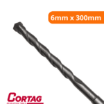 Broca Com Ponta De Metal Duro Para Concreto 6,0mm x 300mm - Cortag - Imagem 2