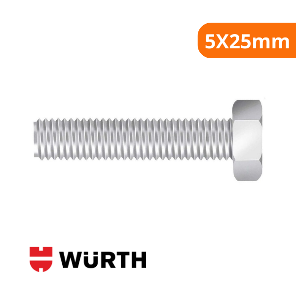 15346530393-parafuso-sextavado-rosca-total-branco-5-8-din933-5x25mm-wurth-campo-limpo.png Parafuso Sextavado Rosca Total Branco 5.8 DIN933 5X25mm 1 Unidade - Wurth - Imagem 2