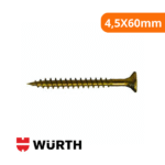 Parafuso Para Madeira Rosca Parcial Flangeado Phillips Biocromatizado 4,5X60mm - Wurth - Imagem 2