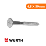 Parafuso Cabeça Tampinha Phillips 4,8 X 50mm 1 Unidade - Wurth - Imagem 2
