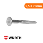 Parafuso Cabeça Tampinha Phillips 5,5 X 75mm 1 Unidade - Wurth - Imagem 2