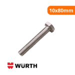 Parafuso Sextavado Rosca Total 5.8 DIN933 10X80mm 1 Unidade - Wurth - Imagem 2