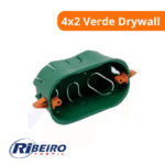 Caixa De Luz Plástico 4x2 Verde Drywall 70290100 - Ribeiro - Imagem 2