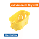 Caixa De Luz PVC Drywall 4x2 Amarela - Tramontina - Imagem 2