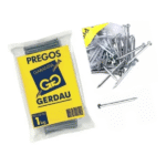 Prego Com Cabeça 18x27 Gerdau Pacote Com 1 Kg - Gerdau