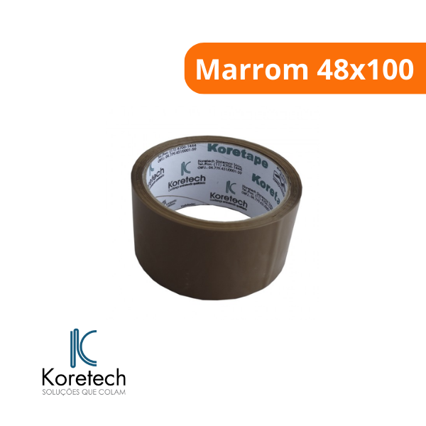 15348921225-fita-adesiva-embalagem-marrom-48x100-koretech-campinas.png Fita Adesiva Embalagem Marrom 48x100 - Koretech - Imagem 2