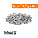 Corrente Soldável Zincada 5mm (Por Metro) - São Raphael - Imagem 2