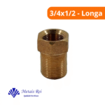 Bucha De Latão Redução 3/4X1/2 Longa Amarela - Metais Rei - Imagem 2