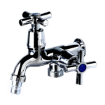 Torneira De Parede 2 Saídas Tanque/Máquina De Lavar 1/4 De Volta C21 - Stoc