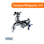 Torneira De Parede 2 Saídas Tanque/Máquina De Lavar 1/4 De Volta C21 - Stoc - Imagem 2