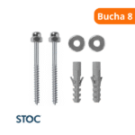 Kit Para Bacia Parafuso Latão De Fixação Bucha 8 - Stoc - Imagem 2