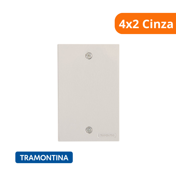 15353515128-tampa-de-piso-cega-4x2-cinza-tramontina-campo-limpo.png Tampa De Piso Cega 4x2 Cinza - Tramontina - Imagem 2