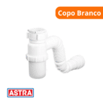 Sifão Sanfonado Universal Copo Branco - Astra - Imagem 2